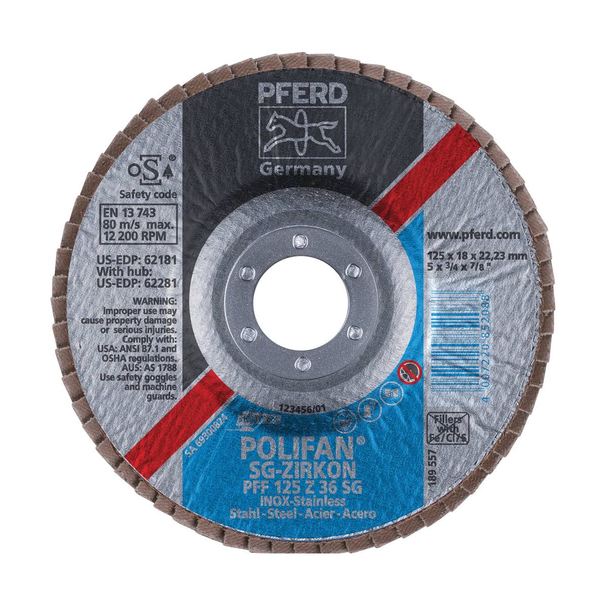 80 Grit Zirconia Flap Disc A55257