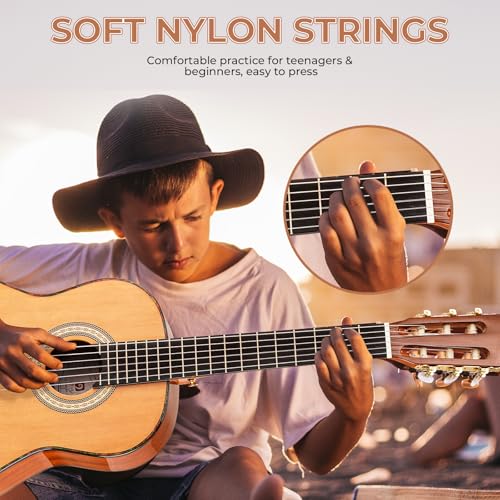 Full Size 39 Inch Nylon Strings Classical Guitar Solid Cedar Top X53484