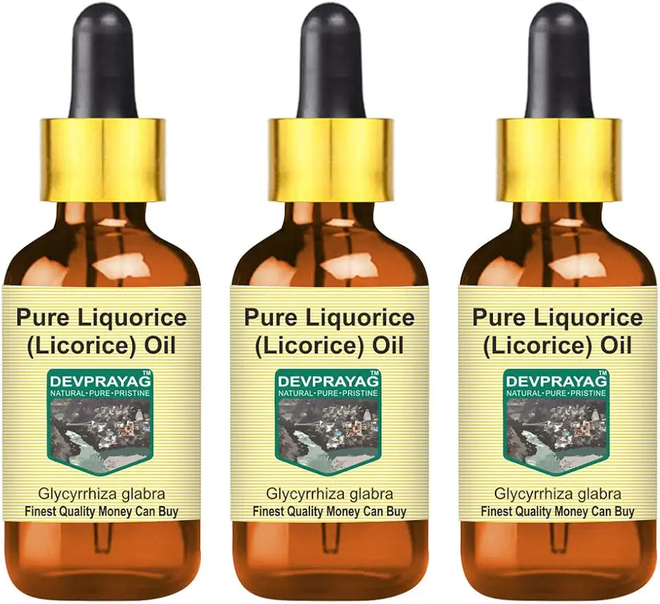 Pure Liquorice Oil with Glass Dropper Pack of Three 100mlx3 I864