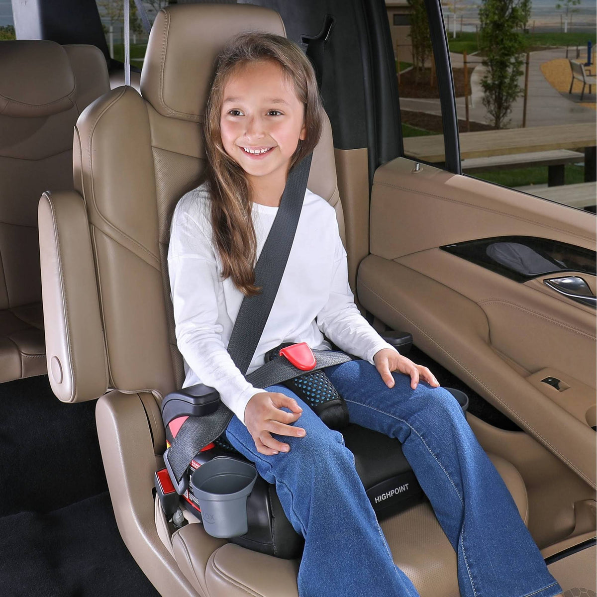 Cool Flow Grey Belt-Positioning Booster Car Seat X751