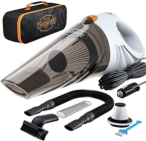 Portable Handheld Car Vacuum Cleaner with 16ft Cord, Bag, and Attachments M786115