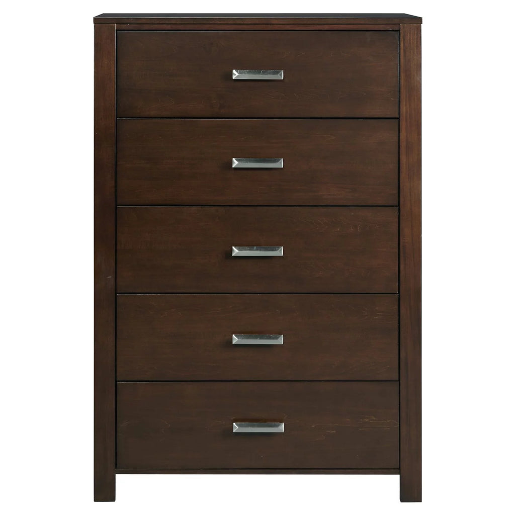 Five Drawer Chest in Chocolate Brown V299205