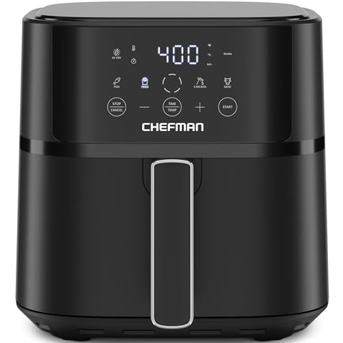 6 QT Compact Air Fryer with Touchscreen Controls and Nonstick Basket G6853