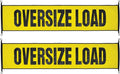 Oversize Load Banner with Heavy Duty Metal Hooks 18 Inch x 84 Inch Pack of 2 Z452687