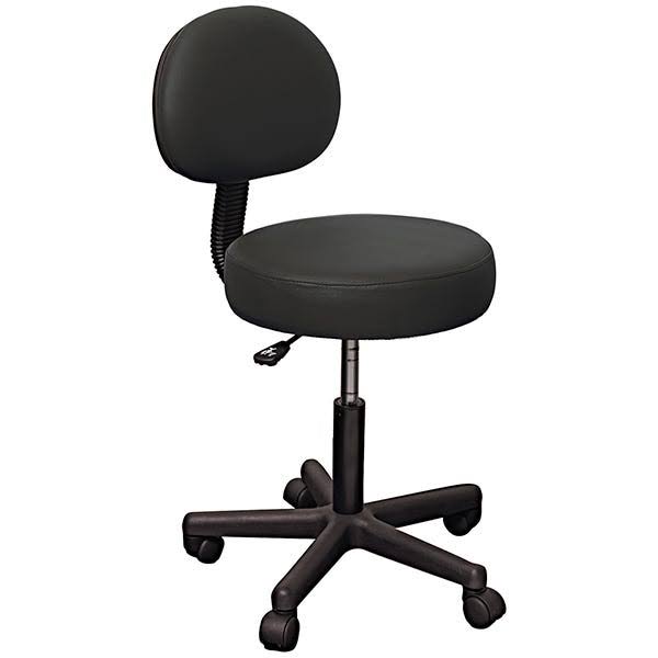 Black Massage Stool with Back X60559