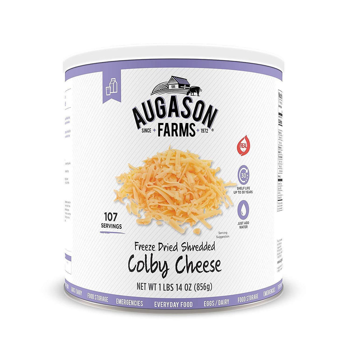 Freeze Dried Shredded Colby Cheese 1 lbs 14 oz No. 10 Can Q3309