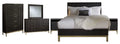 Black Drifted Oak 6 Piece Cal King Bedroom Set With Chest I945