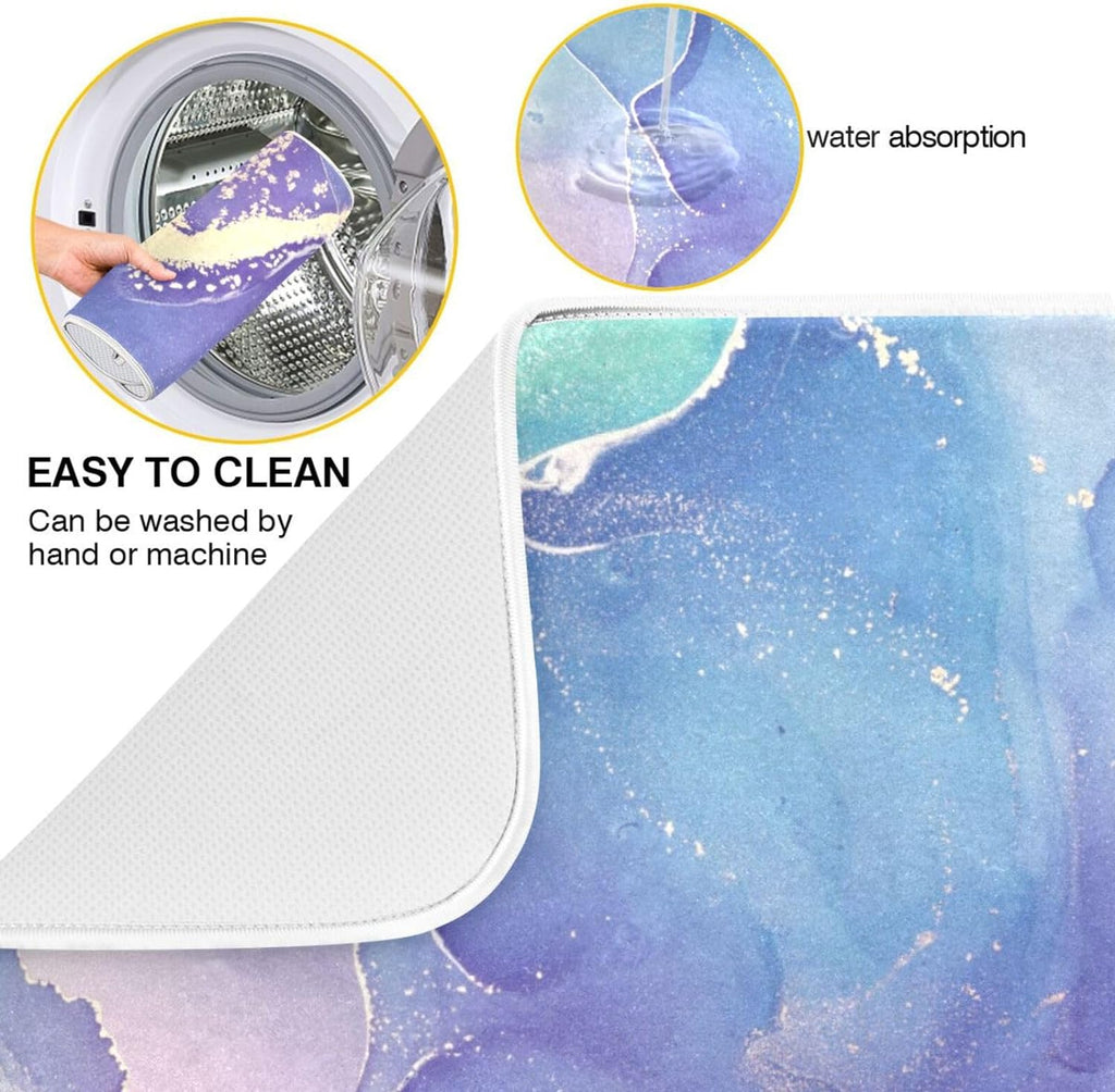 Marble Texture Dish Drying Mat 16x18Inch B2503