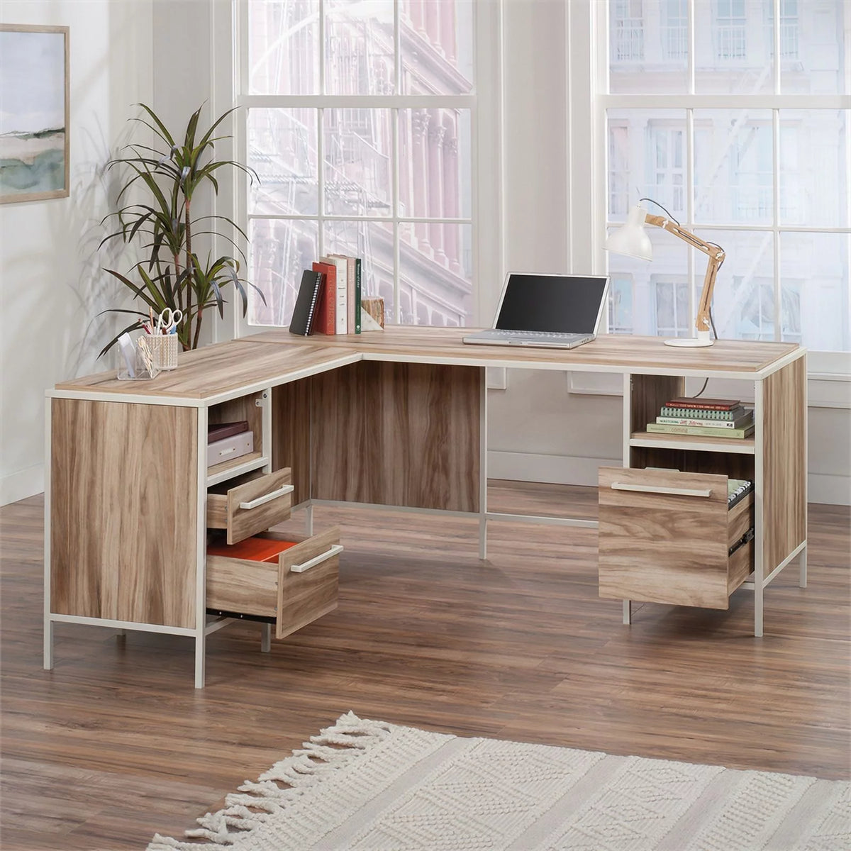 Engineered Wood L-Desk J962