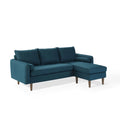 Navy Blue Fabric Sectional Sofa Set Z524752