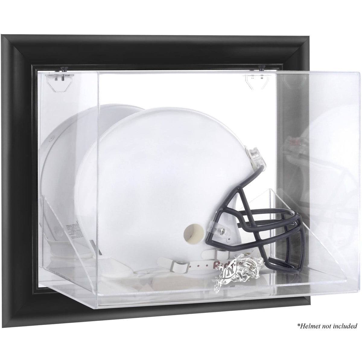 Black Framed Wall-Mountable Helmet Display Case W881