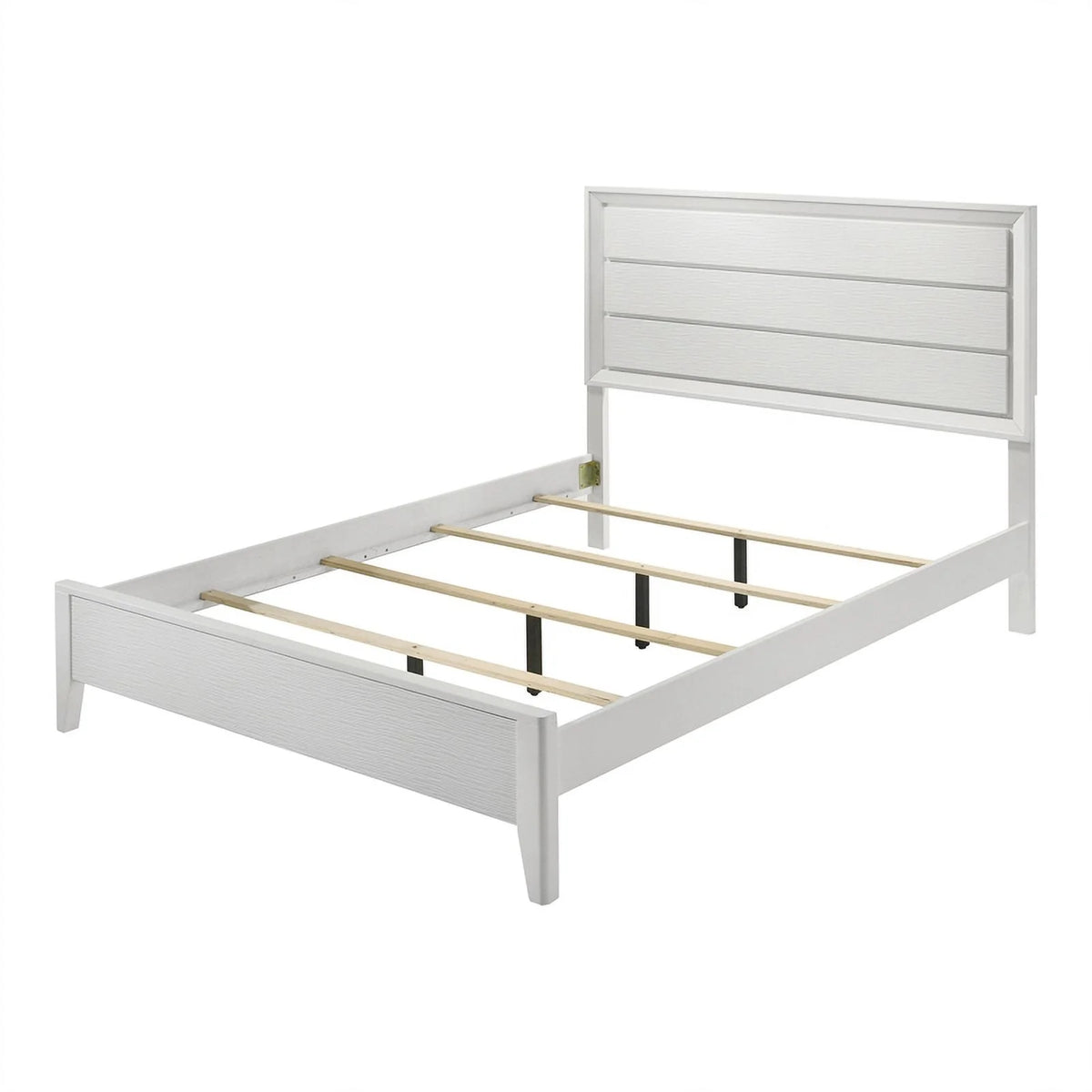 5pc Wood White Bedroom Set King P3107