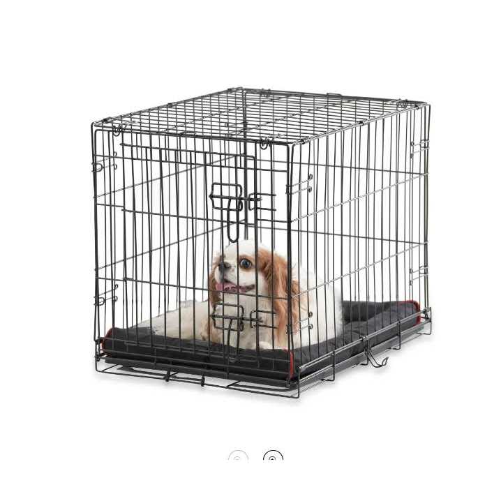 Single-Door Folding Dog Crate with Divider E8631