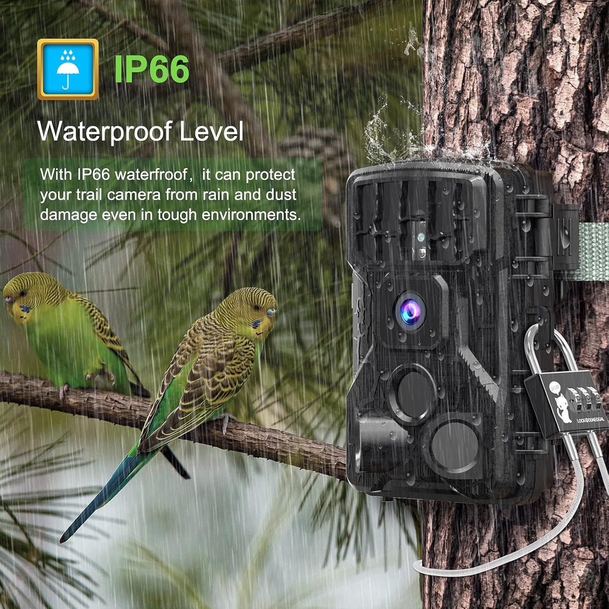 4K 30MP WiFi Bluetooth Trail Camera with Night Vision Motion Activated Waterproof E6005