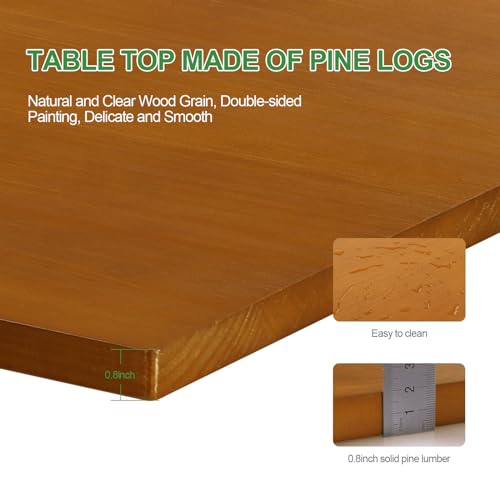 Natural Pine Wood Wall Mounted Folding Table 39 Inch Z46587