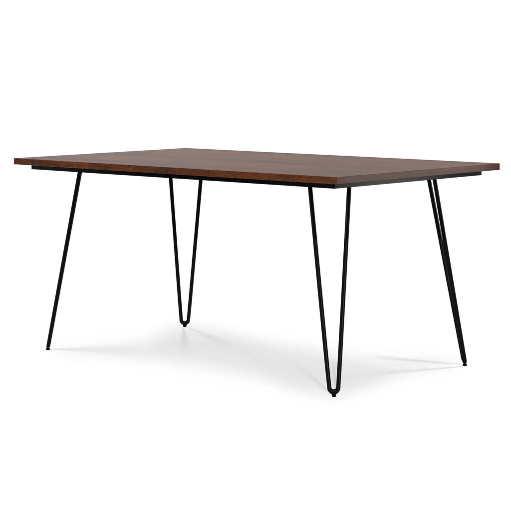 Solid Mango Wood and Metal 66 inch x 40 inch Rectangle Dining Table C483