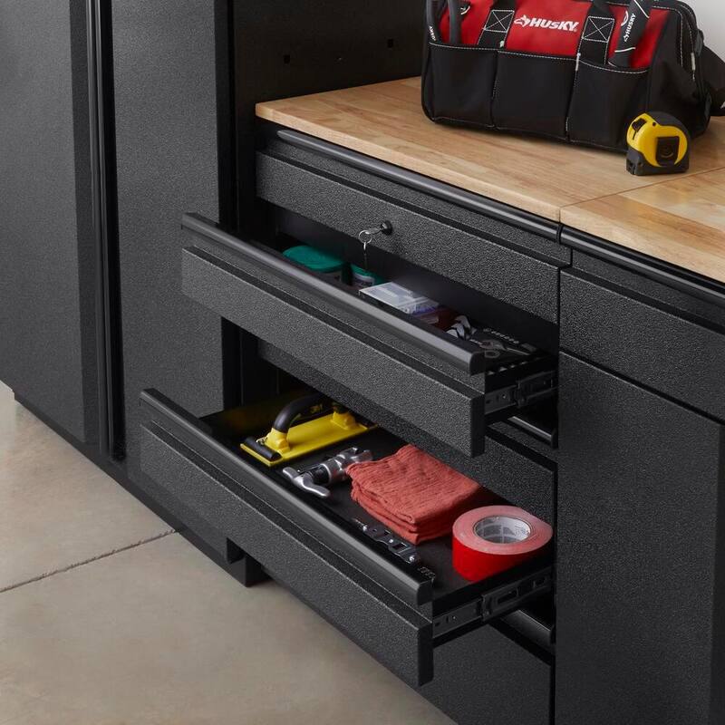 6-Piece Welded Steel Garage Storage System in Black X166