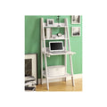 White Ladder Bookcase with Drop-Down Desk Z453