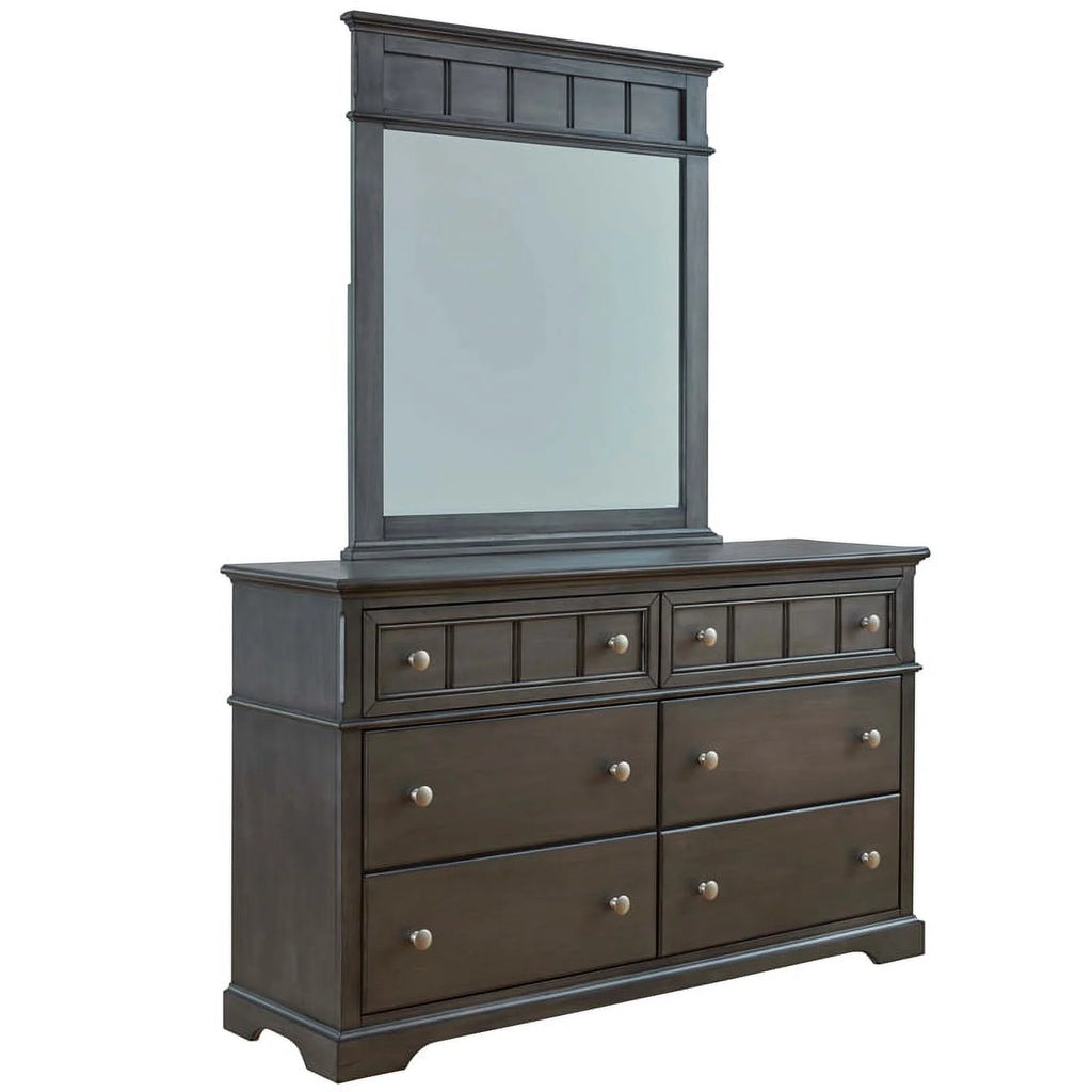 Wood Dresser & Mirror S127