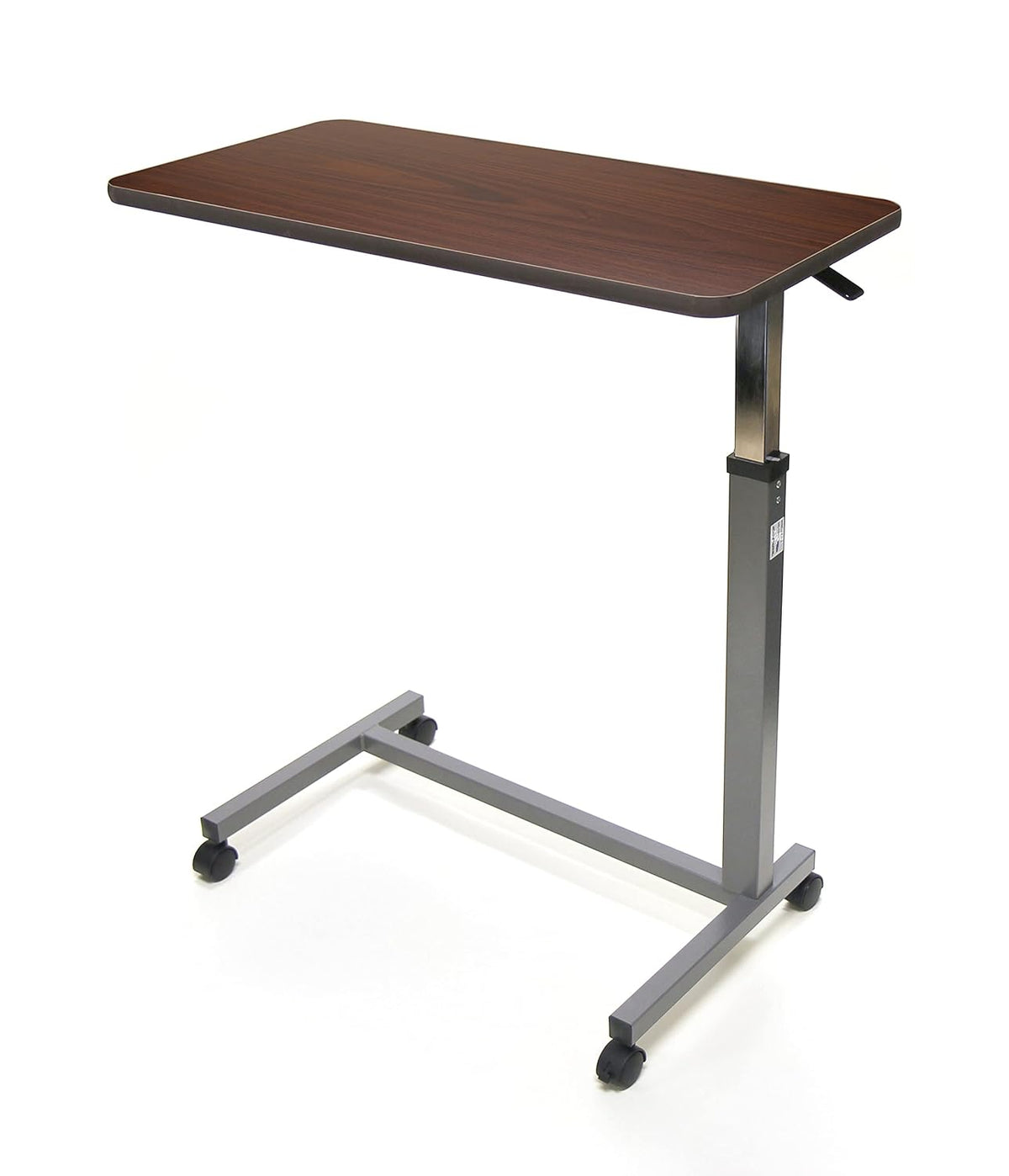 Hospital Style Overbed Table with Adjustable Height Tilt Top and Wheels I910