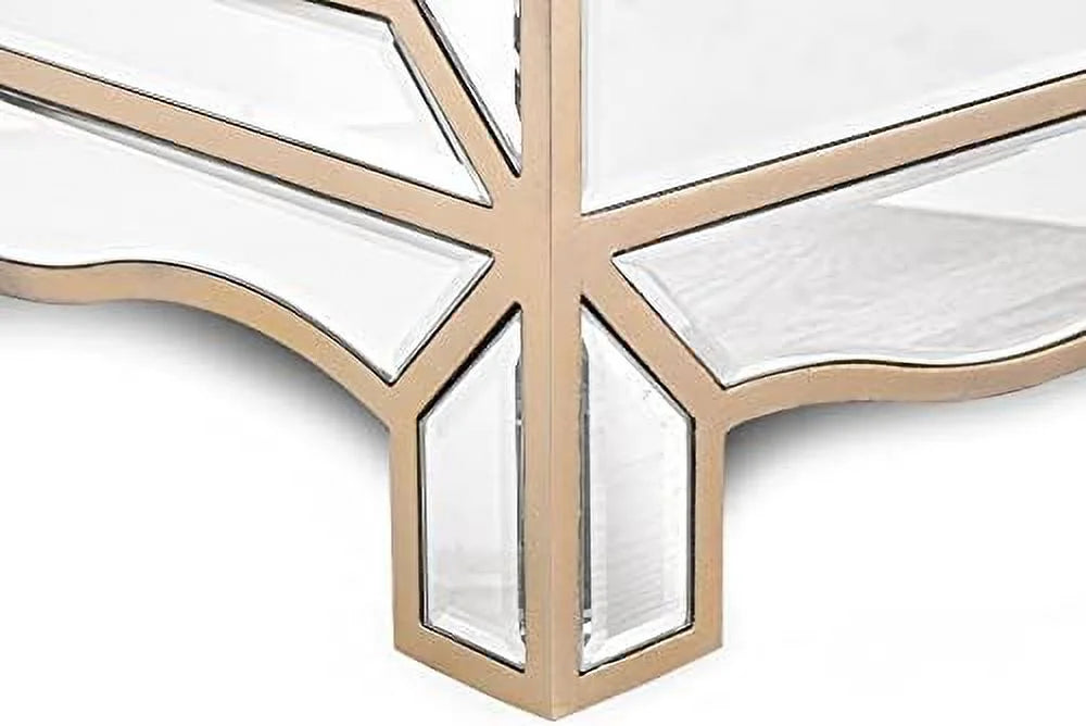 Mirrored Nightstand Bedside Table 3-Drawer Accent End Tables M6863