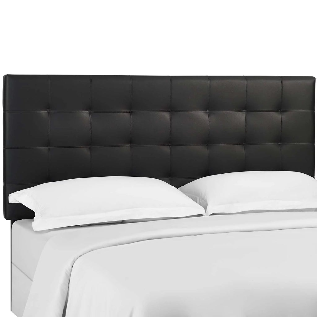 King and California King Black Faux Leather Upholstered Headboard Z3235
