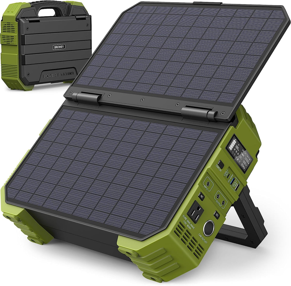 614.4Wh Portable Power Station with 30W Solar Panel T8381