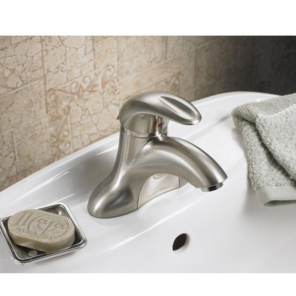 Bathroom Centerset Faucet Satin Nickel V874992