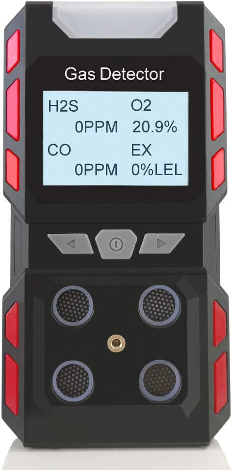 4 Gas Monitor Multi Gas Detector Rechargeable Portable Gas Detector W14544