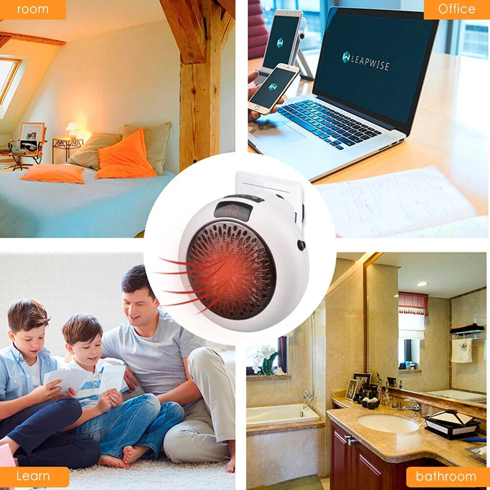 900W Plug-in Electric Heater Fan with Remote Timer F813