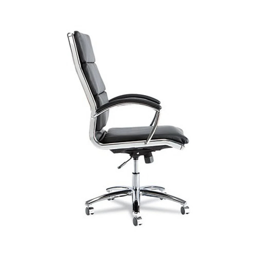Black High-Back Chair with Chrome Base T393