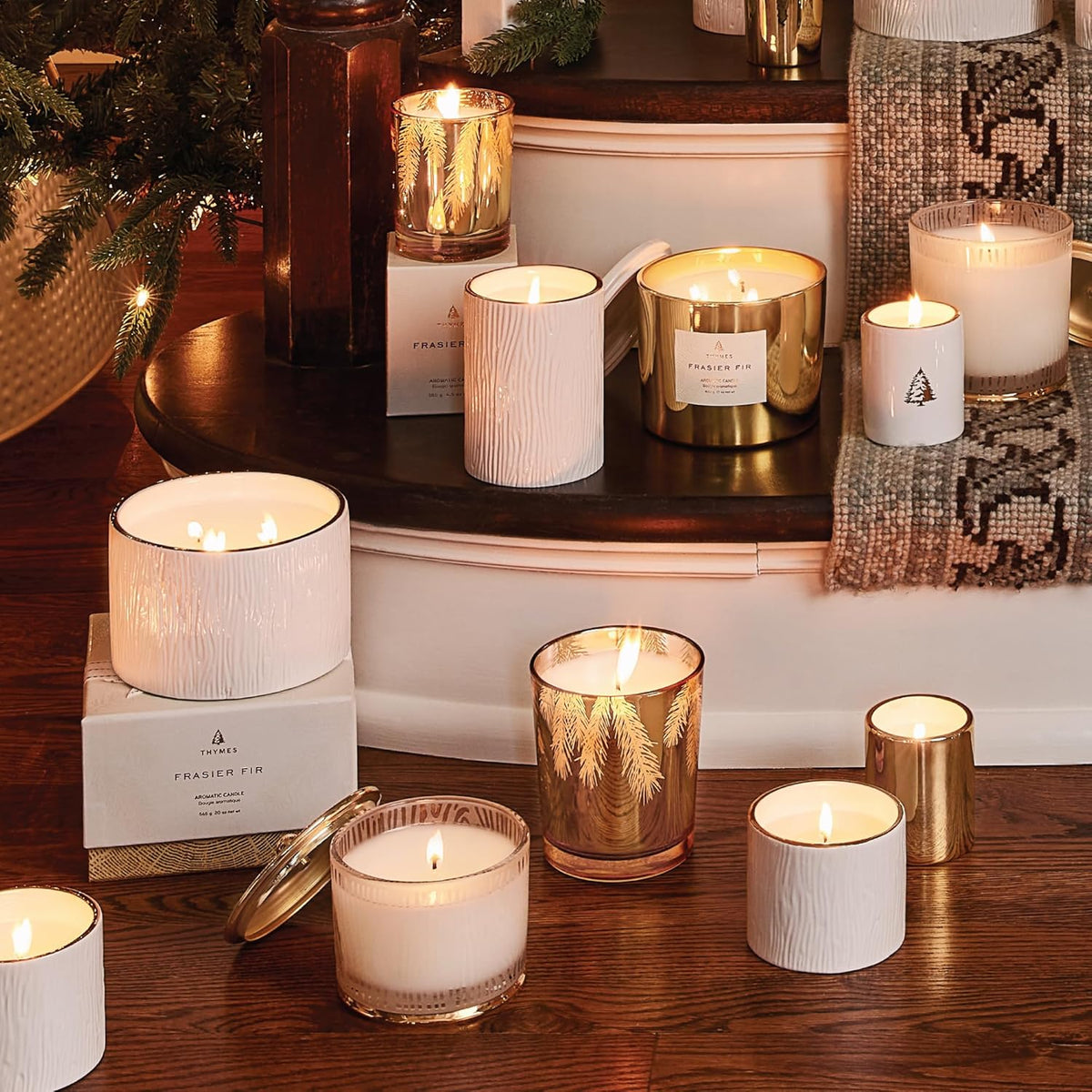 Pine Needle Gold Scented Candle (13 oz) Q6024