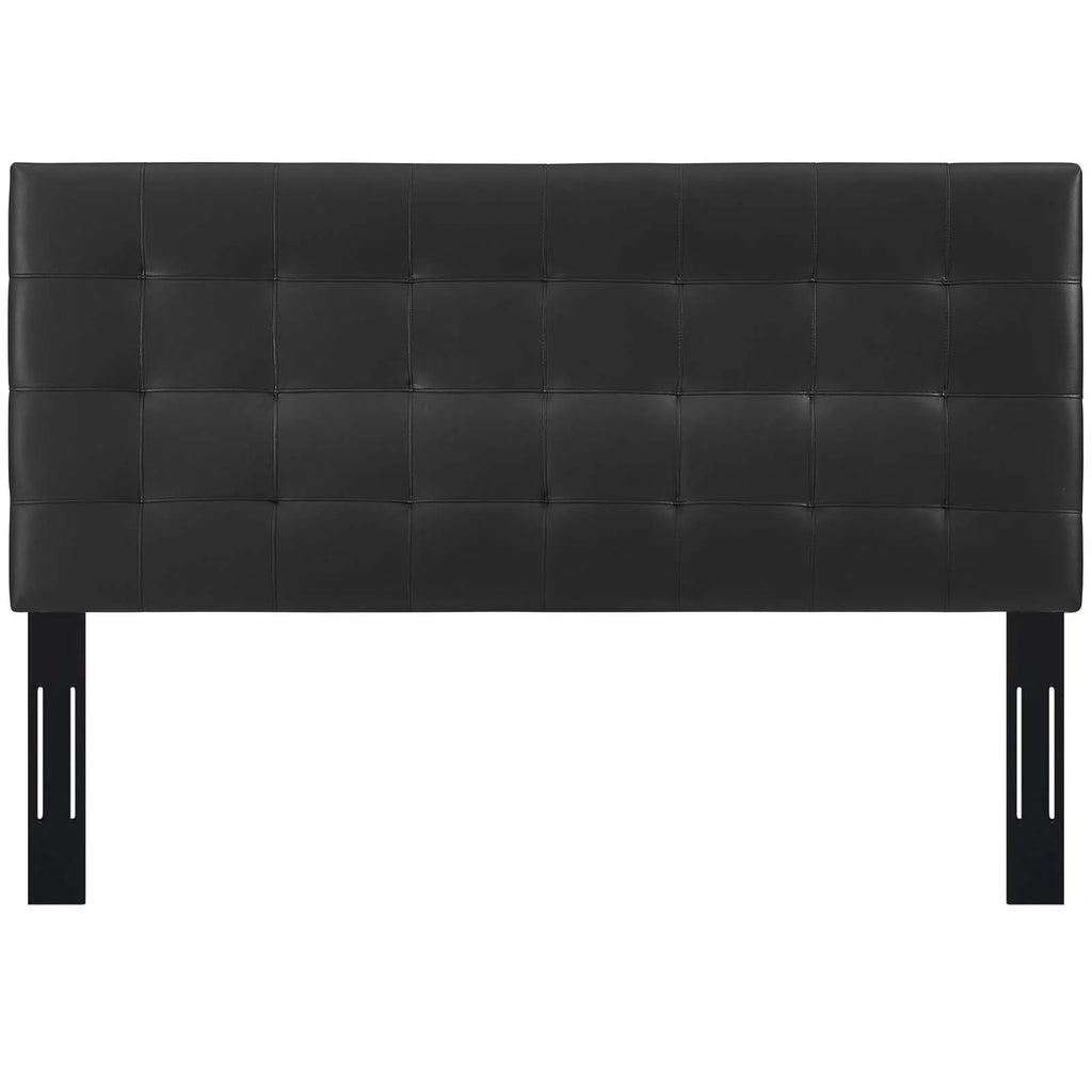 King and California King Black Faux Leather Upholstered Headboard Z3235