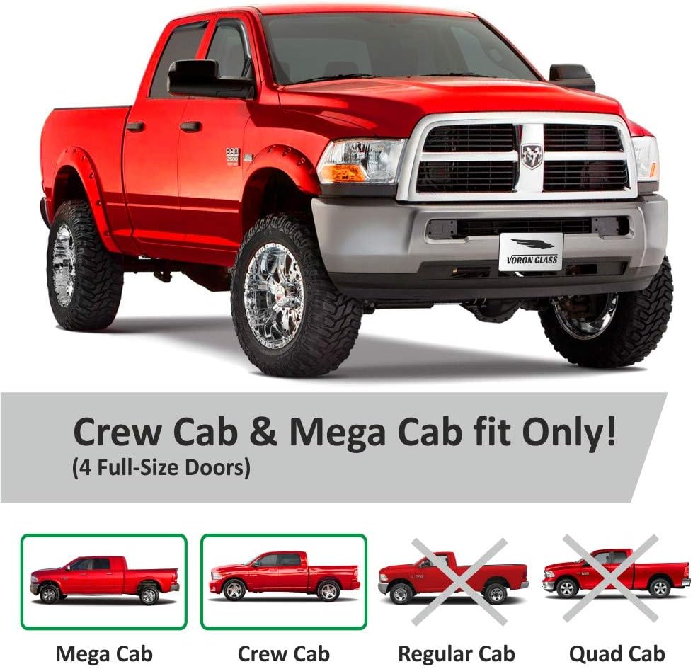 4 Pieces In-Channel Rain Guards for Trucks Crew Cab I126834