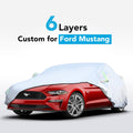 6 Layers Waterproof Full Exterior Car Cover with Zipper O342