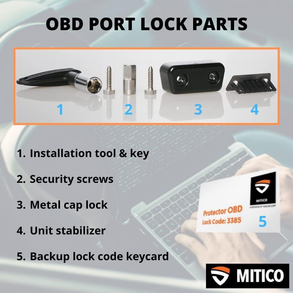 5 Pack Metal OBD2 Port Lock Cap A6291
