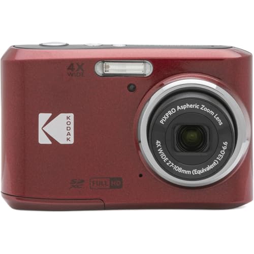 Red 16MP Full HD Digital Camera with 32GB Memory Card and Camera Bag Z8445