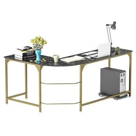 Black Reversible L-Shaped Desk J751883
