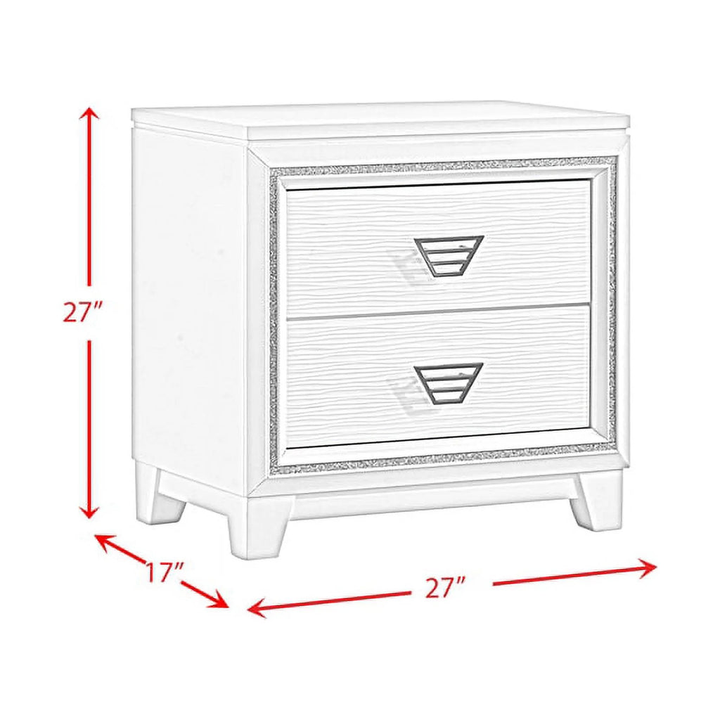 White Nightstand S86286