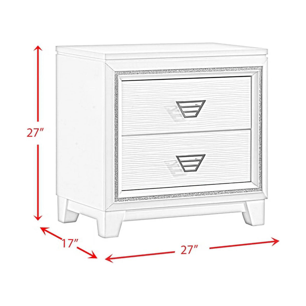 White Nightstand S86286