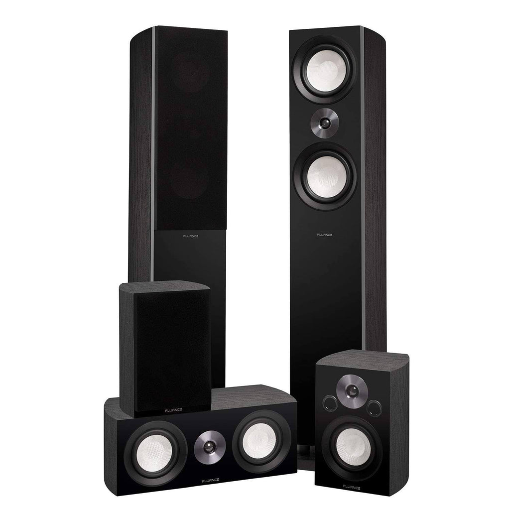 Black 5.0 Channel Surround Sound Speaker System J4051