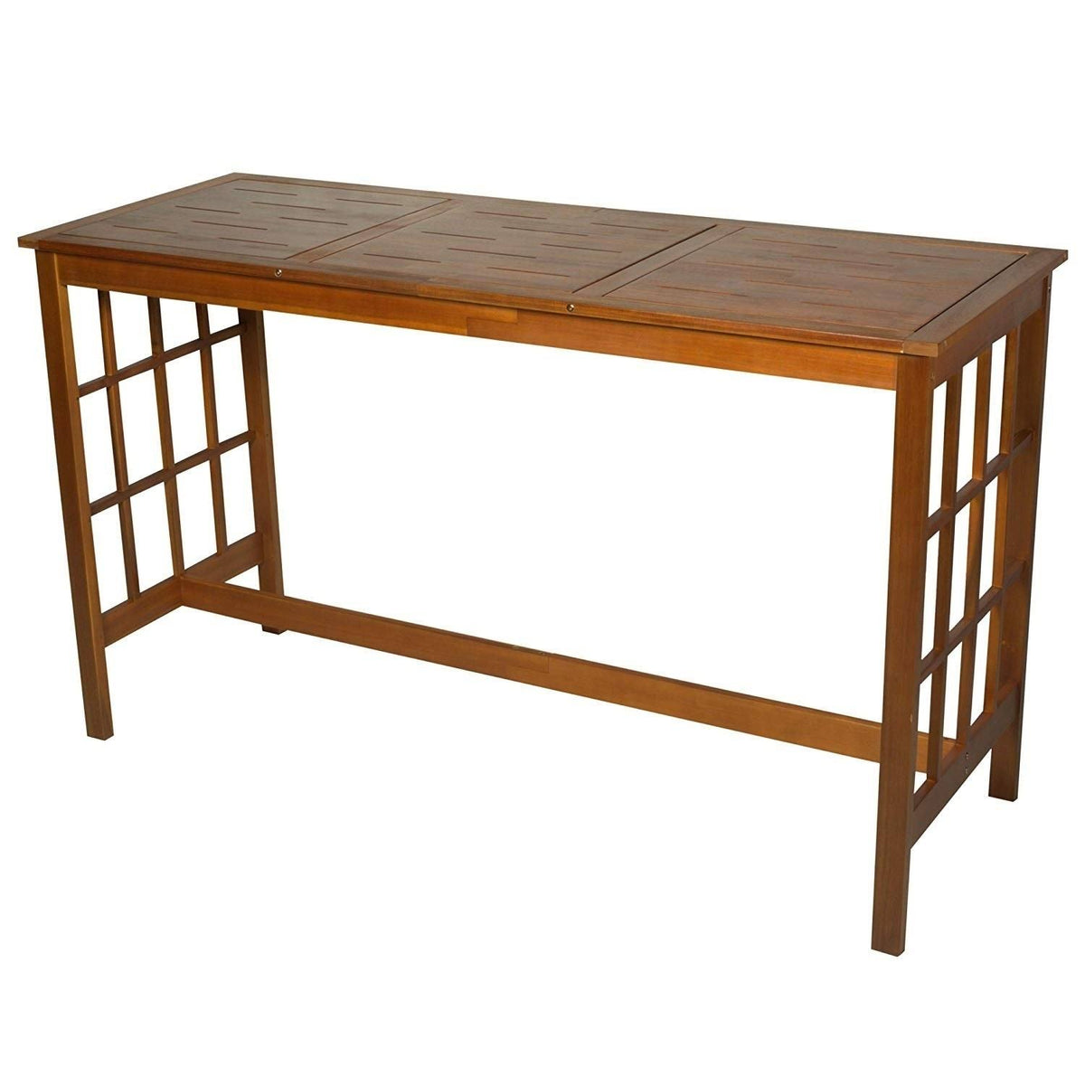 Brown 7 Piece Acacia Wood Bar Height Dining Set K2976