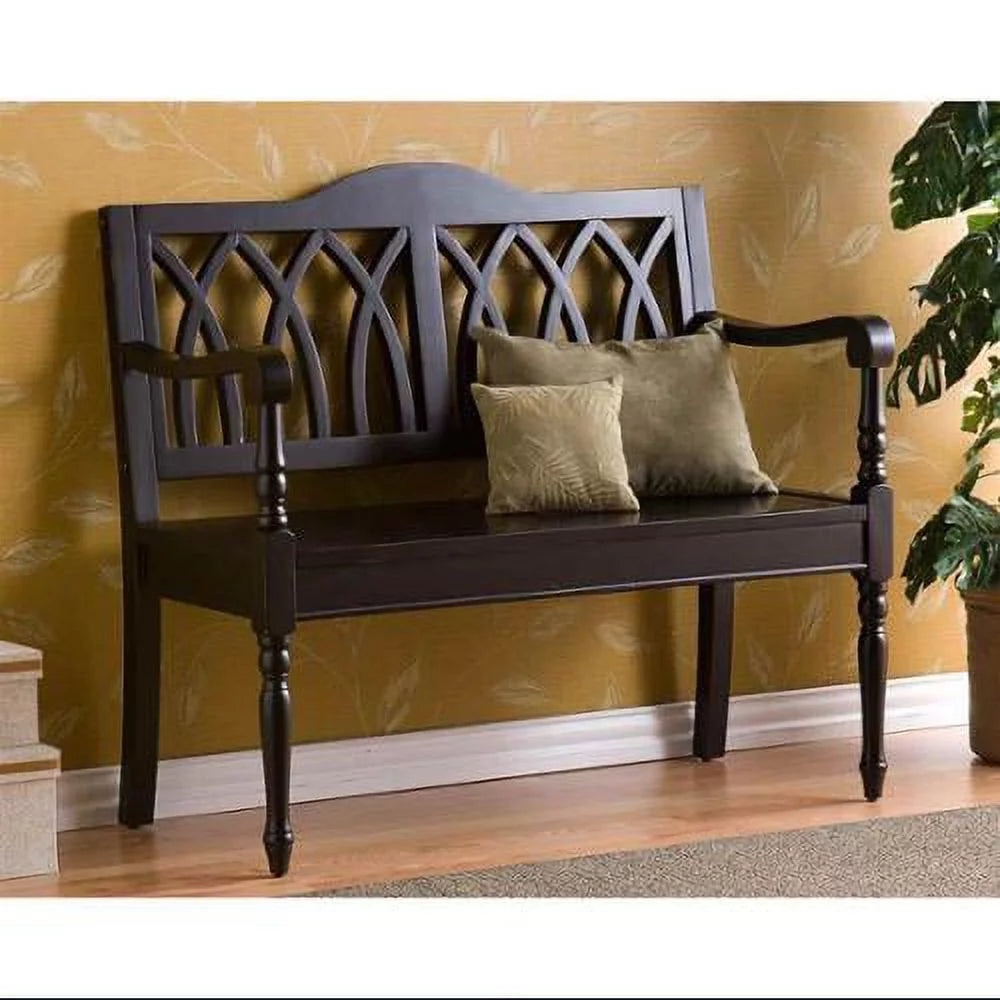 Antique Black Bench P14079