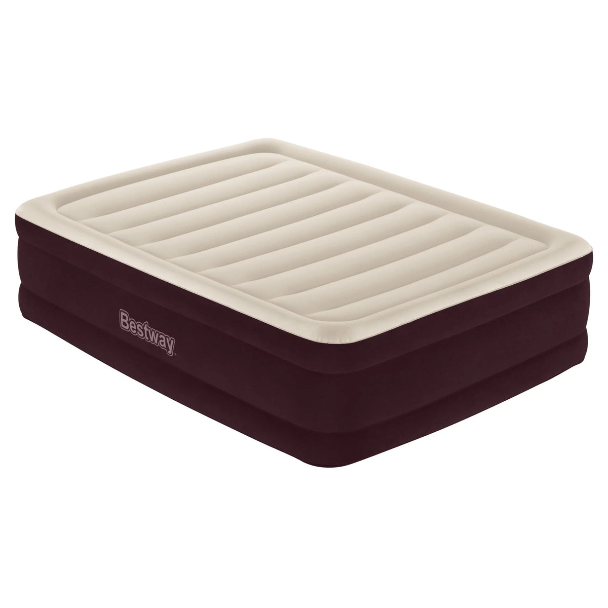 Maroon Queen Air Mattress with Built-in Pump J8158