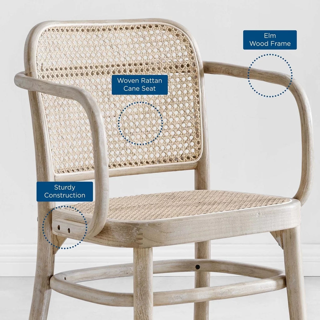 Rattan and Wood Dining Chair X2536