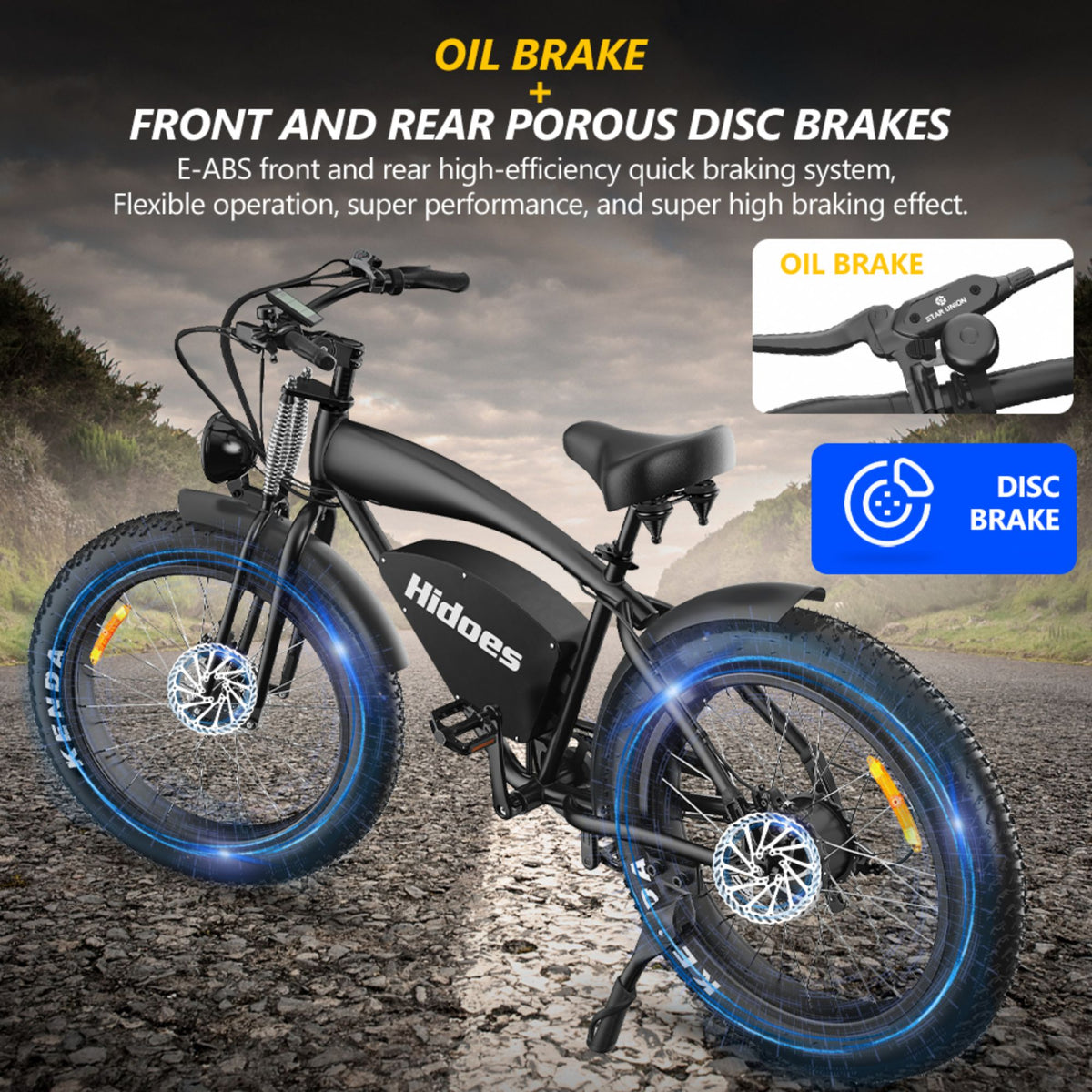 1200W Electric Mountain Bike with 26" Fat Tire F793