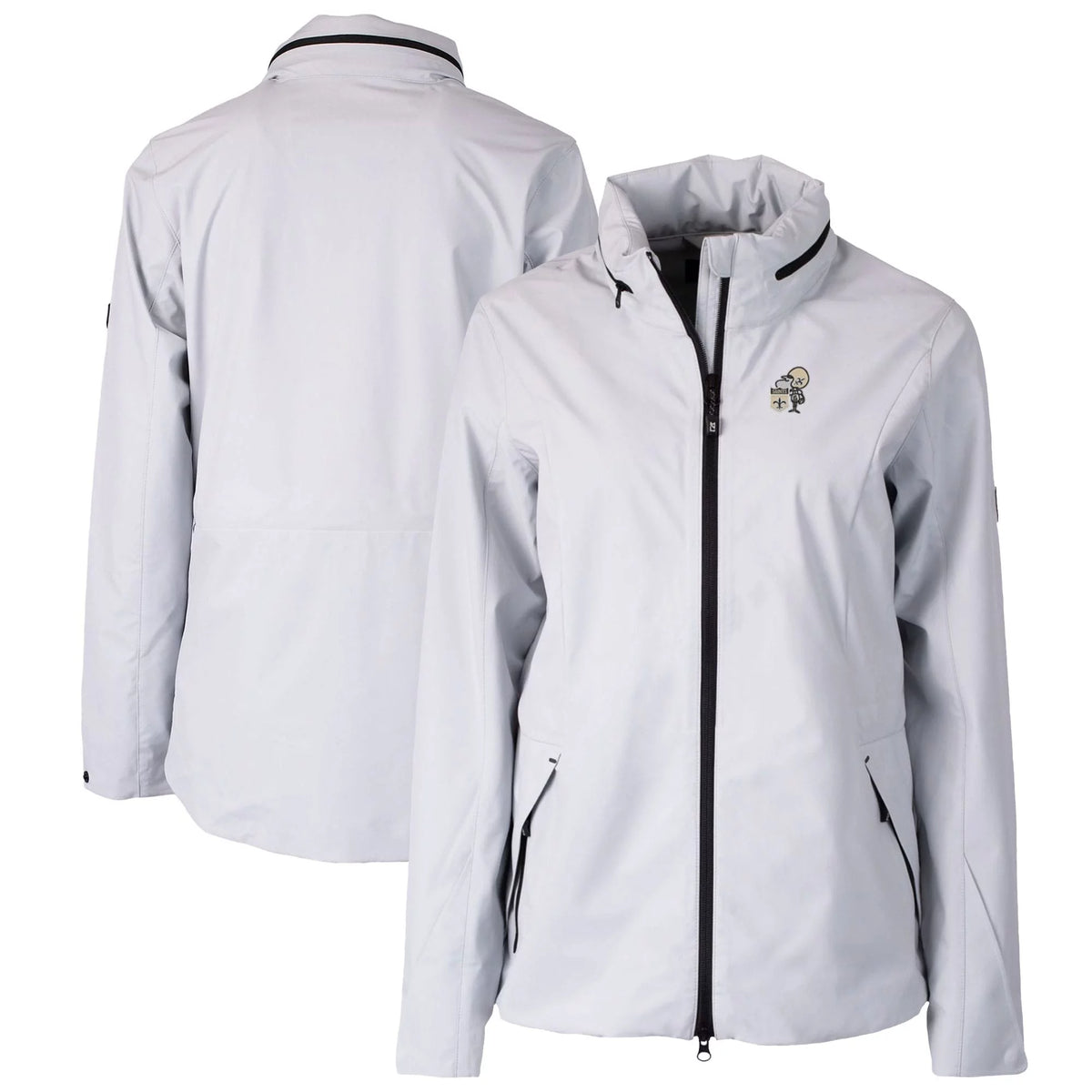 Gray Full-Zip Rain Jacket A56645
