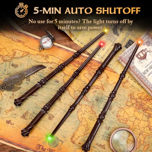 Light Up Magic Wand with Sounds & 4 Color Lights 4PCS N88970