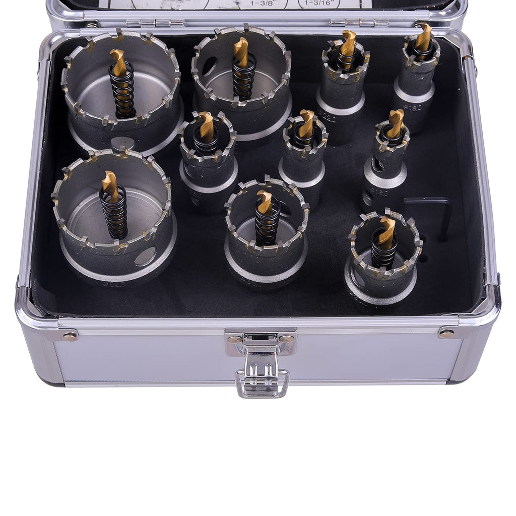 10 Pcs Tungsten Carbide Tipped Hole Saw Kit K718