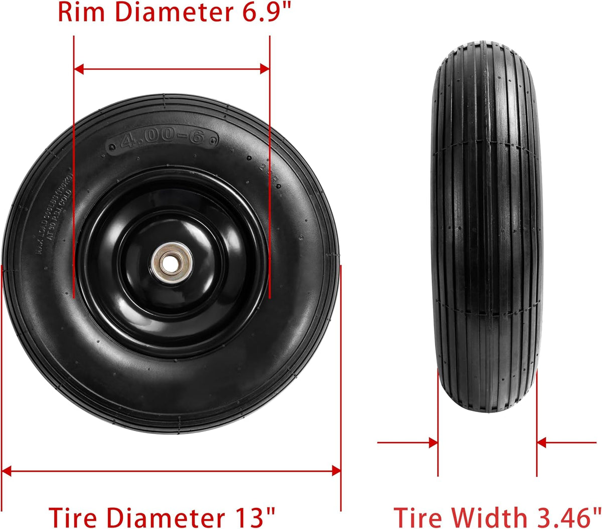 4.00-6 Tire and Wheel 2 Pack K828799